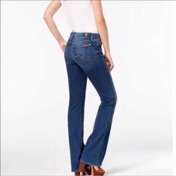 7 For All Mankind Bootcut Low Rise Denim Jeans Women’s Size 26 - Picture 1 of 13
